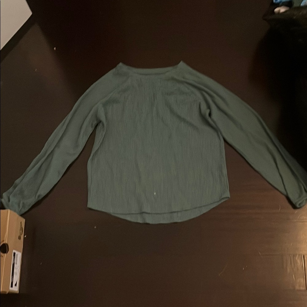 Cat & Jack Green Long Sleeve Relaxed Blouse